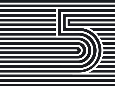 Type Design, Op Art, Number Five, Number Design, Cool Typography, Plakat Design, Typography Letters, Typography Logo, Design Graphique