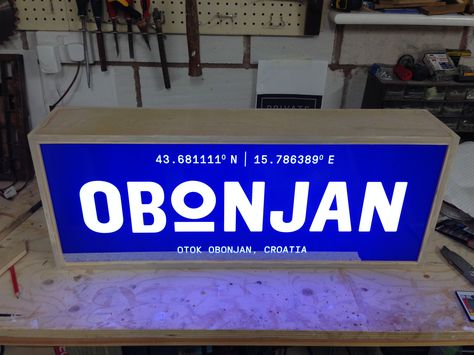 www.obonjanisland.com Bespoke Signs designed and built by JONA DESIGN. www.jonadesign.co.uk.            We craft beautiful signs for businesses that want to stand out in the crowd.                              #lightbox #signs #bespoke #style #shop #popup #branding #advertise #dj #music #gorgoncity #recordlabel #cool #wedding #foodtruck #storesign #store #jonadesign #neon #logo Neon Box Design Ideas, Lightbox Sign, Lightbox Signage, Acrylic Logo, Light Box Sign, Cool Wedding, Sign Board Design, Neon Box, Shop Sign Design