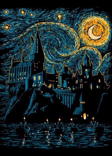 Welcome to Hogwarts 😃😍 Lukisan Van Gogh, Arte Art Deco, Art Harry Potter, Tapeta Harry Potter, Collage Des Photos, طابع بريدي, Desenhos Harry Potter, Images Harry Potter, Arte Van Gogh