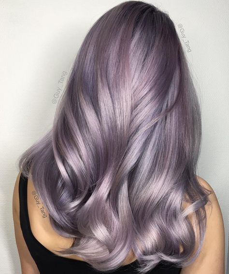 Smokey lilac hair is the hottest hair colour for 2016 Lilac Hair Color, Lavender Hair Colors, Violet Hair, Guy Tang, Lilac Hair, Silver Hair Color, Hair Ombre, Lavender Hair, Super Hair