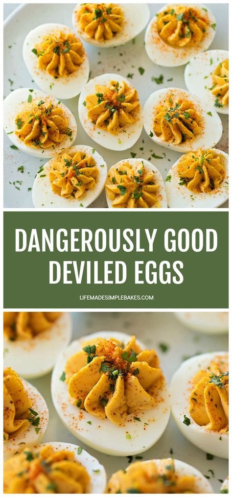 Egg Recipes, Essen, Thanksgiving Recipes, Devilled Eggs Recipe Best, Life Made Simple, Devilled Eggs, Best Deviled Eggs, Deviled Eggs, Thanksgiving Dinner