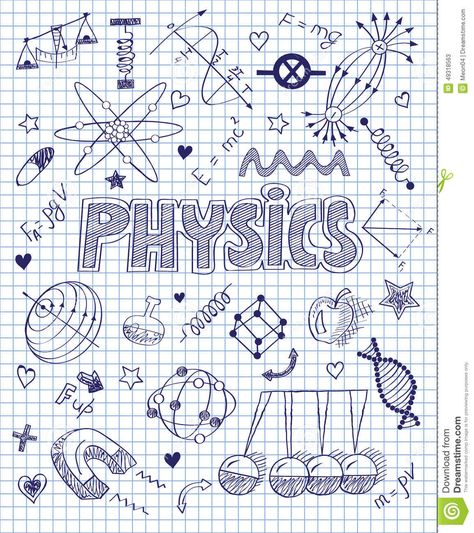 Hand Drawn Physics Set Stock Vector - Image: 49318563 School Binder Covers, Physics Projects, Project Cover Page, School Book Covers, School Binder, School Notebooks, Binder Covers, Cover Page, Salisbury