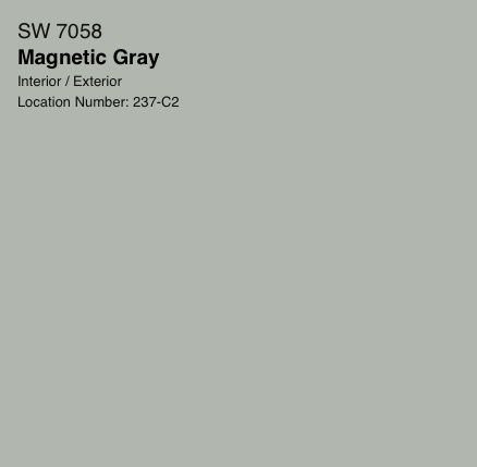 Wall - Paint - Sherwin Williams - Magnetic Gray - SW7058 Sherwin Williams Magnetic Gray Bedrooms, Magnetic Gray Sherwin Williams Bedrooms, Magnetic Gray Bedroom, Magnetic Gray Sherwin Williams Cabinets, Magnetic Grey Sherwin Williams, Sw Magnetic Gray, Magnetic Gray Sherwin Williams, Sherwin Williams Magnetic Gray, Fireplace Paint