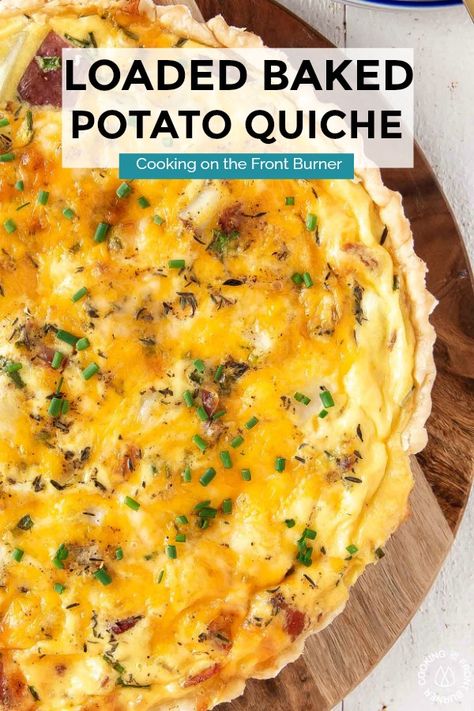 Quiche Bacon, Quiche Breakfast, Potato Quiche, Bacon Potatoes, Breakfast Quiche Recipes, Quiche Recipes Easy, Loaded Baked Potato, Breakfast Quiche, Loaded Potato