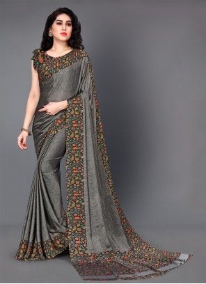 Buy Grey and Wine Weaving Casual Silk Saree Online Grey Color Saree, Modern Blouse Designs, Indian Fashion Saree, Ready To Wear Saree, Casual Saree, Black Saree, Trendy Sarees, Readymade Blouse, Silk Sarees Online