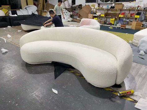 Curved Couch, Sofa Couch Design, Organic Sofa, Art Deco Sofa, Minimalist Sofa, Home Lighting Design, Pull Out Sofa Bed, Cozy Couch, Couch Design