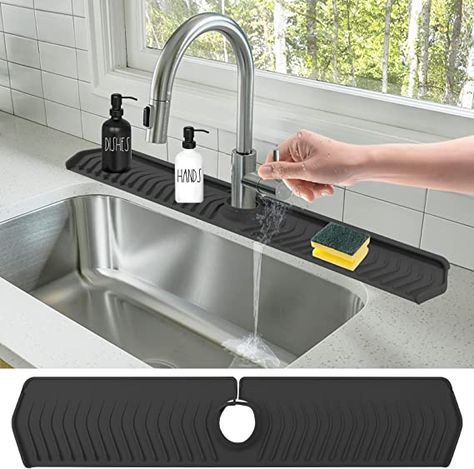 Best Kitchen Sink Splash Guard 2023 30 Inch Kitchen Sink, Dish Soap Tray, Sink Splash Guard, Kitchen Sink Countertop, Faucet Mat, Sink Protector, Laundry Tubs, Splash Pad, Sink Countertop