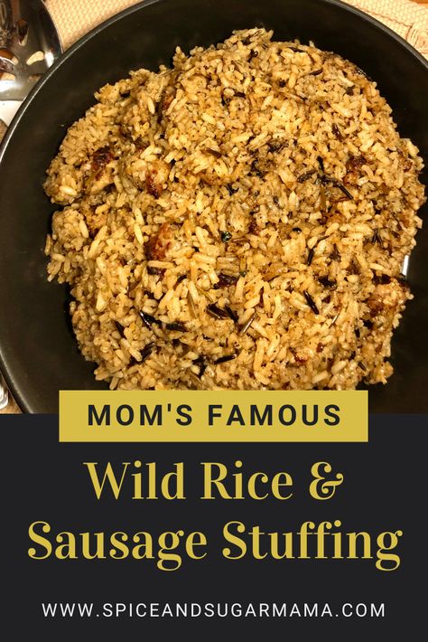 Sausage Wild Rice Stuffing, Sausage And Rice Stuffing, Wild Rice Dressing With Sausage, Wild Rice Sausage Stuffing, Wild Rice Dressing Stuffing, Wild Rice And Sausage, Sausage Stuffing Thanksgiving, Wild Rice Stuffing Recipes, Wild Rice Stuffing