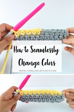 Switch Colors In Crochet, Change Colors In Crochet, Crochet 101, Astuces Diy, Beginner Crochet Projects, Crochet Lessons, Crochet Stitches For Beginners, Haken Baby, Beginners Knitting