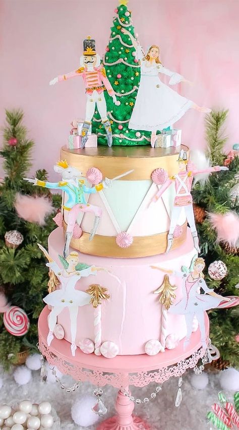 nutcracker cake, christmas cake ideas, christmas cake decorating ideas, festive cake, holiday cake ideas Nutcracker Ballet Birthday Cake, Nutcracker Cake Ideas, Nutcracker Cakes, Nutcracker Birthday Cake, Nutcracker Ballet Cake, Nutcracker Cupcakes, Pretty Cake Ideas, Nutcracker Ballet Birthday Party, Ballet Birthday Cakes