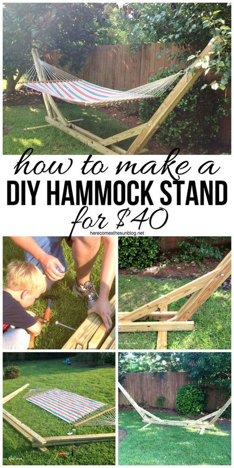 Diy Hammock Stand, Backyard Hammock, Diy Hammock, Hammock Stand, Have Inspiration, Backyard Diy Projects, Wood Plans, Weekend Projects, Backyard Projects