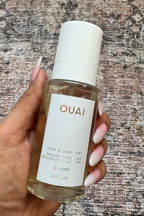 Get transported all the OUAI to the beaches of St. Barts with this luxurious, tropical-scented hair and body mist with notes of dragon fruit, orange blossom, tuberose, and musk.

#LTKBeauty#LTKFindsUnder50#LTKU
https://liketk.it/4IX7P Ouai Body Mist, Luau Hair, Ouai St Barts, Hair And Body Mist, Ouai Hair, Fruit Orange, Makeup List, Pink Perfume, Brand Ideas