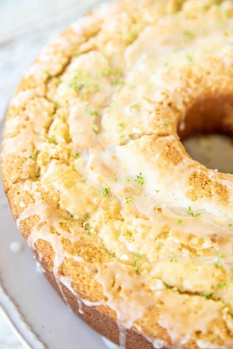 Cake From Scratch Recipe, Fun Cheesecake, Key Lime Bundt Cake, Key Lime Glaze, Key Lime Cake Recipe, Lime Cake Recipe, Fair Recipes, Key Lime Recipes, Key Lime Pound Cake