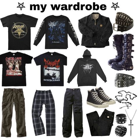 Metal Aesthetic Clothes, Summer Metal Outfit, Metalhead Fashion Outfits, Metalhead Shoes, Masc Metal Outfits, 80s Metal Head Outfits, My Metal Outfits, Metal Head Style, Grindcore Outfit