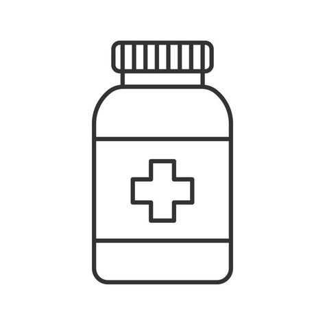 Medical Assistant Drawing, Medicine Coloring Pages, Medicines Drawing, Doctor Drawing Easy, Pill Bottle Drawing, Pills Drawing, Drawing Medicine, Medicine Drawing, Prescription Bottle