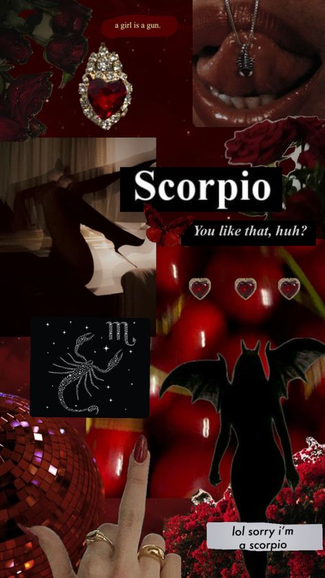 #scorpioaesthetic #scorpio #red #astrology #vibes #baddie #wallpaper #fyp #collageart Scorpio Fashion, Baddie Wallpaper, Scorpio Art, Cute Images For Wallpaper, Astrology Scorpio, Scorpio Women, Printable Wall Collage, Scorpio Girl, Spiritual Wallpaper