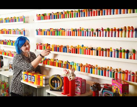 PEZ collection Pez Collection, Beatles Memorabilia, Doll Museum, Model Cars Collection, Bat Cave, Dustin Hoffman, Pez Dispensers, Secret Door, Pokemon Collection