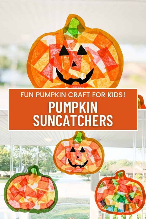 pinterest pin for pumpkin suncatchers Pumpkins Toddler Activities, Fall Crafts For Older Kids, Diy Crafts For Halloween, Printable Pumpkin Template, Pumpkin Face Templates, Pumpkin Suncatcher, Crafts For Halloween, Craft For Halloween, Fun Diy Halloween Decorations