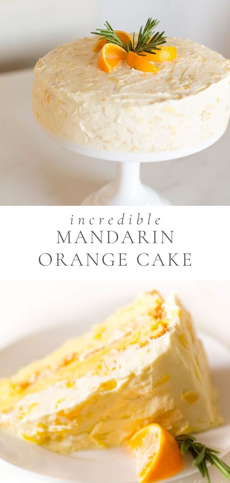 Mandarin Cake Recipe, Orange Cake Filling, Pig Pickin Cake, Mandarin Cake, Mandarin Orange Cake, Pig Pickin, Julie Blanner, Orange Cake Recipe, Bread Recipes Sweet