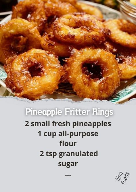 Pineapple Fritters, Recipes Pineapple, Pineapple Rings, Culinary Techniques, Pineapple Slices, Fresh Pineapple, Fritter Recipes, Grandmas Recipes, Quick Weeknight Meals