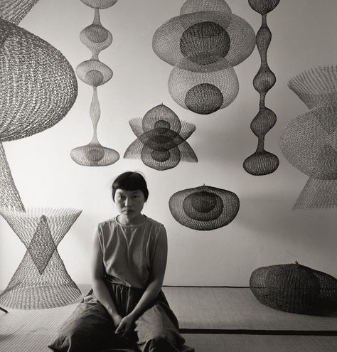 Ruth Asawa Portraits, CA. 1950’s Ruth Asawa, Sculpture Projects, Josef Albers, Contemporary Sculpture, Wire Sculpture, British Artist, Crochet Art, Abstract Sculpture, Wire Art