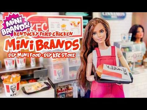 Are The NEW KFC Mini Brands Barbie Size? Let’s Make A KFC Store & Squishy Doll Food - YouTube Kentucky Fried, Mini Brands, Doll Food, Mini Collection, Food Court, Mini Foods, Play Set, Fried Chicken, Monster High