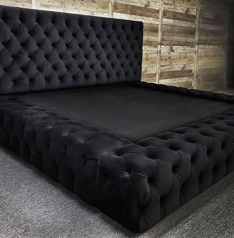 Black Bedroom Decor, Bed Design Ideas, Upholstery Bed, Black Bed, Luxury Room Bedroom, Future Apartment Decor, Dekorasi Kamar Tidur, Black Bedroom, Luxury Rooms