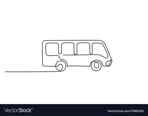 School Bus Tattoo, Bus Drawing Easy, Bus Doodle, Bus Sketch, Bus Tattoo, Bus Logo, Bus Illustration, Car Drawing Easy, Bus Drawing