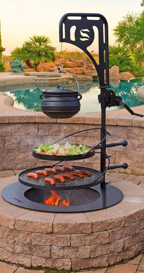 Reka Bentuk Dapur, Design Per Patio, Halloween Patio, Arsitektur Art Deco, Outdoor Fire Pit Designs, Bbq Grill Design, التصميم الخارجي للمنزل, Fire Pit Designs, Outdoor Decor Backyard