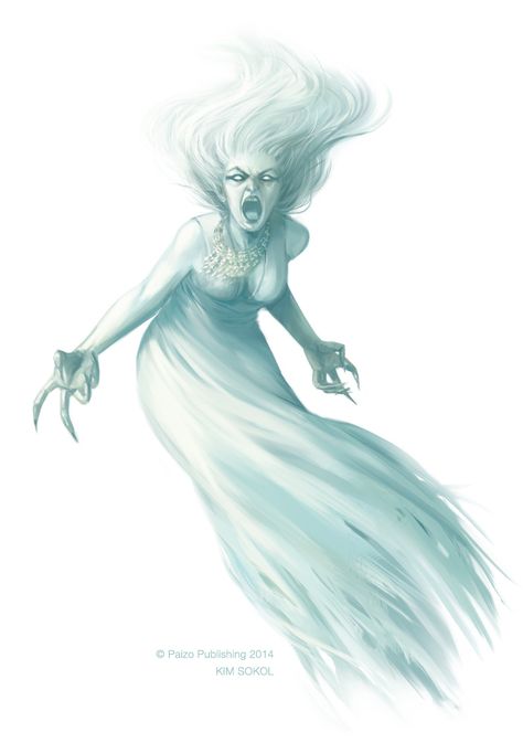 D&D Monster Monday: The Banshee Creature Fantasy, D D Monsters, Heroic Fantasy, Tableau Art, Fantasy Monster, Mythological Creatures, Arte Horror, A Drawing, Creature Art