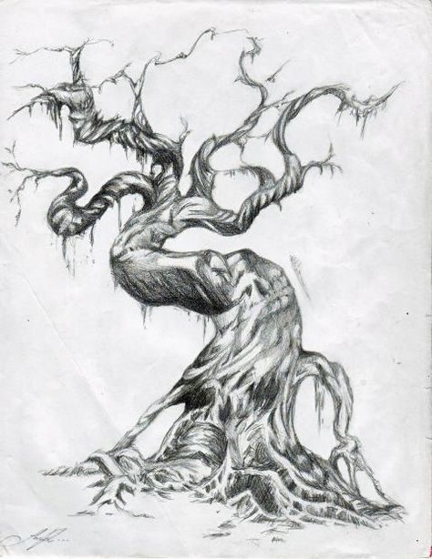 evil tree - Google Search Big Tree Drawing, Evil Tree, Sketch Animation, Drawing Tree, Tattooed Girl, Family Tree Tattoo, Twisted Tree, Tree Tattoo Designs, Tree Sketches