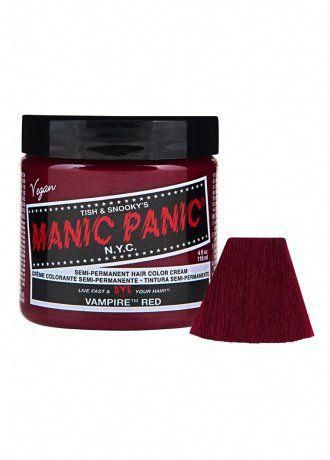 red manic panic #temporalmente Manic Panic Red, Manic Panic Vampire Red, Midnight Hair, Manic Panic Hair Dye, Manic Panic Hair Color, Cherry Cola Hair, Vegan Hair Dye, Semi Permanent Hair Dye, Towel Dry Hair