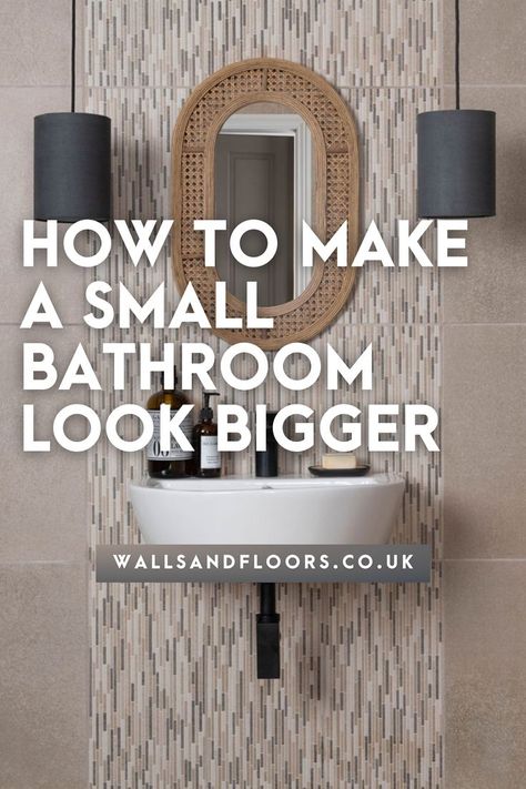 It tends to be the smallest room in the house, and for a lot of us the bathroom can sometimes become a bit of an issue. A small bathroom can often lead to a space that feels cluttered and over crowded, with too many obstacles to make it a functional space. Luckily for you, we’re here to provide the answers and tell you how to make your small bathroom look and feel bigger... #bathroomideas #interior2024 #interiorideas #cosybathroom #cozyhomeaesthetic #interiorhacks Make Small Bathroom Look Bigger, Small Bathroom Look Bigger, Cosy Bathroom, I House, Small Bathroom Interior, Wood Effect Tiles, Functional Space, Bathroom Trends, Clever Design