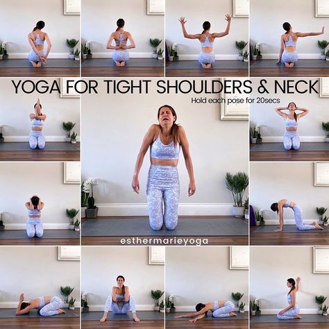 Yoga Shoulder, Neck And Shoulder Exercises, Gym Workout Apps, Yoga Detox, Tight Shoulders, Restorative Yoga Poses, Neck Yoga, Yoga Mindfulness, Yoga For Flexibility