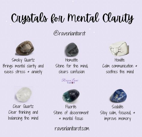 Which Crystals Can Go In Salt, Mental Clarity Spell Jar, Crystals For Memory And Focus, Crystals For Mental Clarity, Memory Spell Jar, Mental Clarity Spell, Best Crystals To Wear Daily, Clarity Spell, Witchcraft Basics