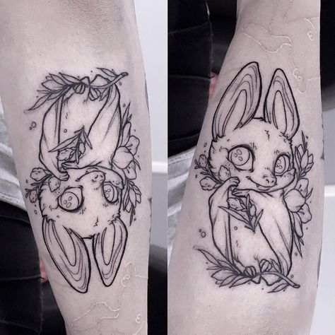 Wiktoria Sztompka on Instagram: “Little bat for super cute @shibainku 🌿 check her works! #battattoo #kawaiitattoos #animemasterink #kawaiitattoo #supercutetattoos…” Witchy Bat Tattoo, Bat Tattoo Stencil, Bat Chibi, Bat Tats, Cute Bat Tattoo, Tattoo Bat, Bat Outline, Bat Tattoos, Bats Tattoo Design