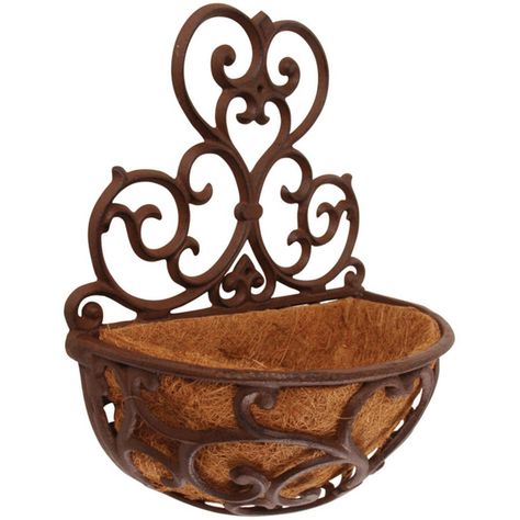 I've just found Cast Iron Hayrack Wall Planter. This lovely wall planter is ideal for showcasing plants in the home or garden.. £29.00 Wrought Iron Decor, Plant Pot Decoration, Iron Accents, Classic Wall, Traditional Garden, Fruit Plants, Iron Furniture, Indoor Plant Pots, Wall Planter