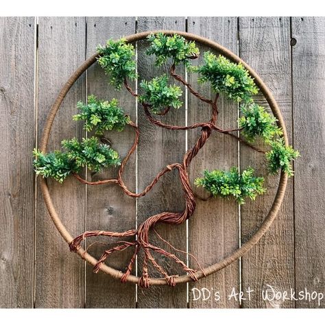 Hula Hoop Wall Art, Hula Hoop Macrame, Macrame Hula Hoop, Wreath Tree Of Life, Hula Hoop Macrame Diy, Hula Hoop Art, Hula Hoop Decoration Diy, Hula Hoop Crafts, Hoola Hoop Diy Decor