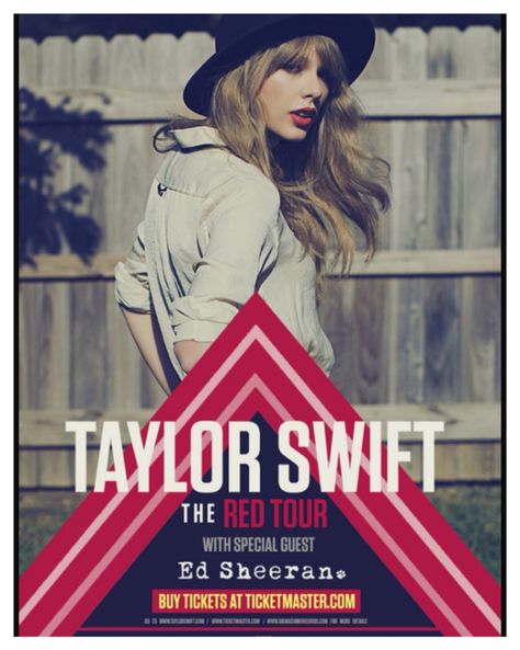 Taylor Swift - The RED Tour Poster Taylor Swift Tour Poster, Red Tour Poster, Taylor Swift Concert Poster, Taylor Swift Discography, Taylor Swift Red Tour, Logo Reference, 1989 World Tour, The 1989 World Tour, Red Poster