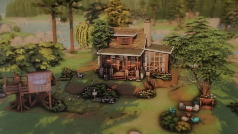 Sims 4 Granite Falls Cabin, Sims Architecture, Ts4 Lots, Sims Room, Sims Design, Sims Lots, Ts4 Builds, Brindleton Bay, The Sims 4 Lots