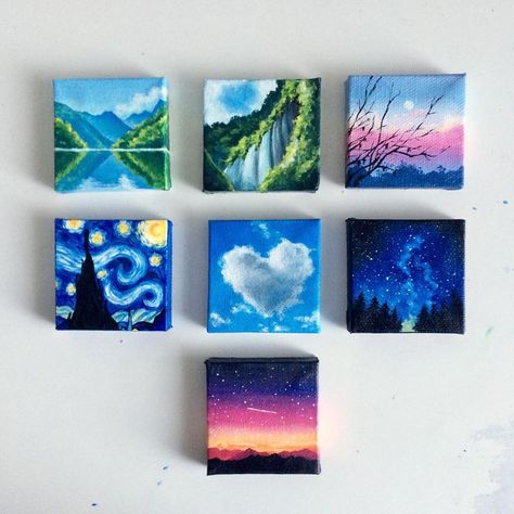 ♥pinterest➡@Nor Syafiqah♥ Paintings Christmas, Small Canvas Paintings, Simple Acrylic Paintings, Small Canvas Art, Art Easy, Canvas Easy, Small Canvas, Christmas Paintings, Mini Canvas