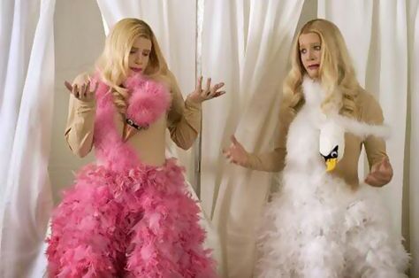 Bjork Swan Dress, White Chicks Movie, Movie Halloween Costumes, Celebrity Costumes, Swan Dress, White Chicks, Black Halloween Dress, Bird Dress, Show White