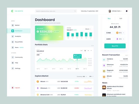 Green Dashboard, Ui Design Dashboard, Web Dashboard, Android Design, Gui Design, Admin Dashboard, Dashboard Ui, Application Design, Admin Panel