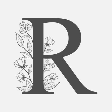 1,345 Letter R Logo Illustrations, Royalty-Free Vector Graphics & Clip Art - iStock R Letter Design, Logo Hand Drawn, P Tattoo, The Letter R, Branch Vector, Flower Logo Design, Flowers For Wedding, Logo Hand, Scrapbook Flowers