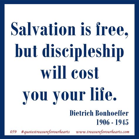 The Cost Of Discipleship Dietrich Bonhoeffer, Discipleship Quotes, Dietrich Bonhoeffer Quotes, Bonhoeffer Quotes, Help My Unbelief, Dietrich Bonhoeffer, Notable Quotes, Saint Quotes, Christian Stuff