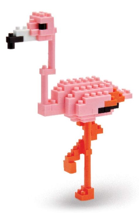 Greater Flamingo, Construction Lego, Lego Animals, Flamingo Party, Pink Bird, Lego Instructions, 3d Puzzles, Lego Projects, Lego Art