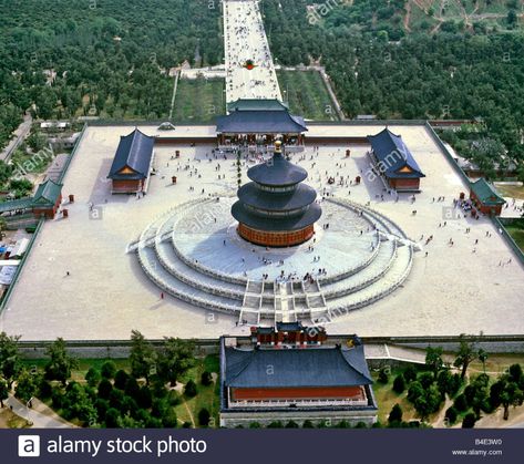 Download this stock image: The Temple Of Heaven,Beijing,China - B4E3W0 from Alamy's library of millions of high resolution stock photos, illustrations and vectors. Temple Of Heaven Beijing, The Temple Of Heaven, China Temple, Temple Of Heaven, Travel China, China Image, Asian Landscape, Interior Architecture Drawing, Mountain City