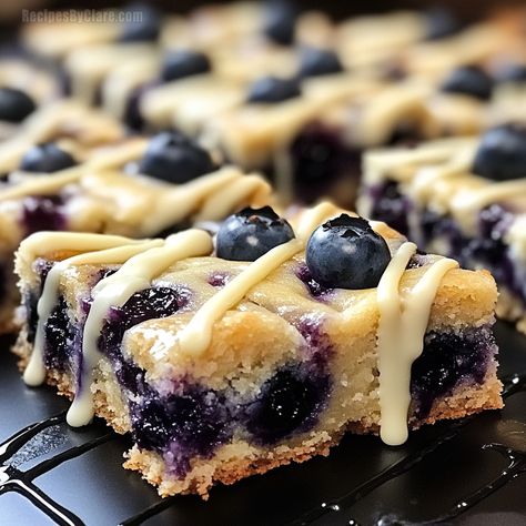 Blueberry Cookie Bars, Blueberry Lemon Squares, Lemon Blueberry Oatmeal Bars, Blueberry Bars Recipes Easy, Blueberry Bars Recipes, Blueberry Lemon Desserts, Blueberry Pie Cookies, Lemon Blueberry Desserts, Blueberry White Chocolate Chip Cookies