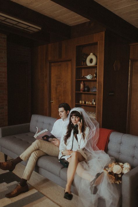 Retro Elopement, Vintage Wedding Aesthetic, Film Elopement, Phil Chester, Retro Engagement Photos, Vintage Elopement, Retro Bridal, Retro Bride, Vintage Wedding Photography