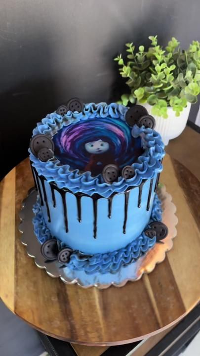 TikTok · Nickte Duarte Birthday Cakes, Coraline Cake Ideas, Coraline Cupcakes, Coraline Birthday Party Ideas, Coraline Birthday Cake, Pretty Birthday Cakes, Event Food, Event Ideas, Coraline